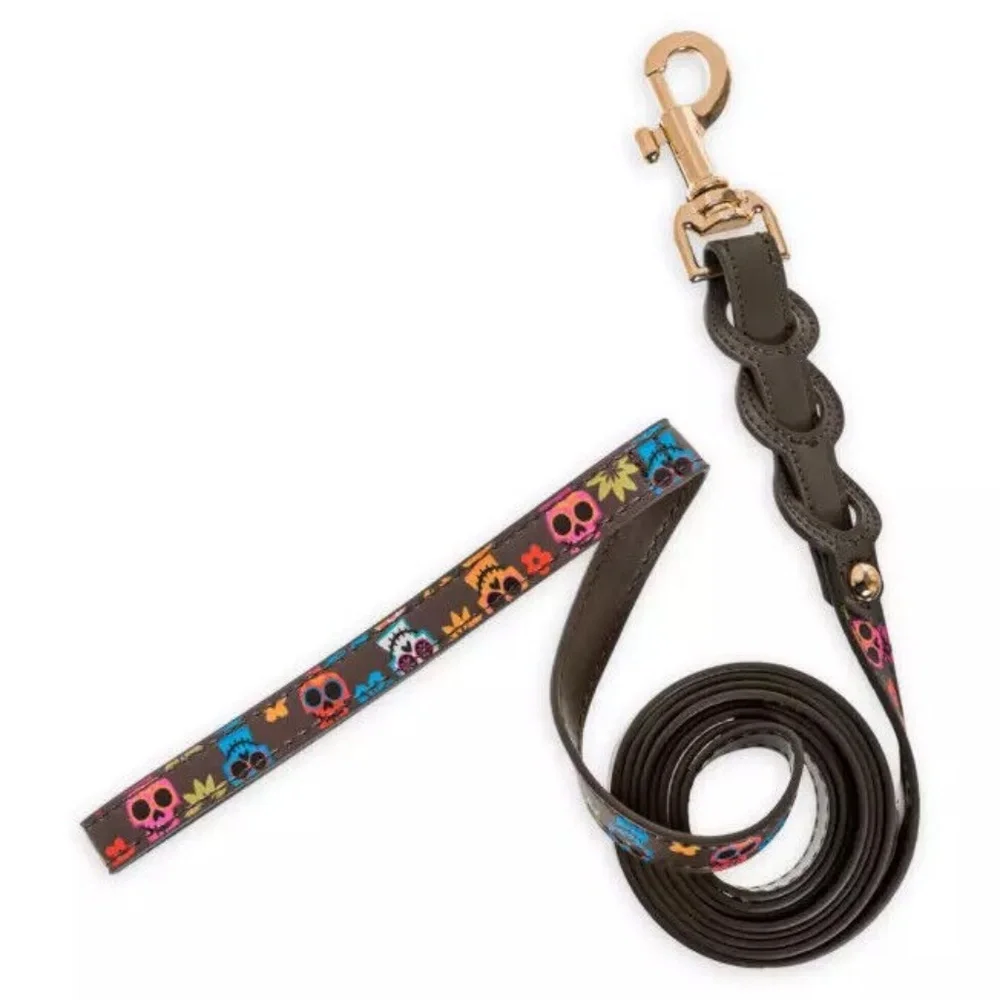 Disney  Parks Tails COCO Calavera Sugar Skulls Dog Pet LEASH Lead L/XL 20-90 lbs